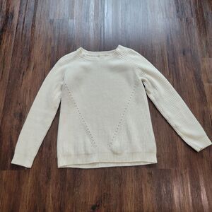 ALTAR'D STATE cream sweater women sz sm Super soft 100% poly crew neck pullover